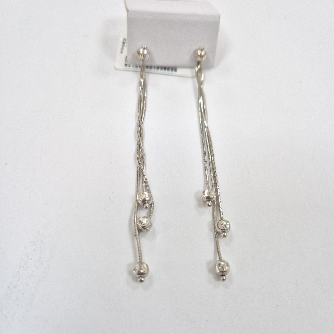 ARETES PAR ORO,ORO BLANCO 14 K 4,50 GRMS (SEMINUEVO)