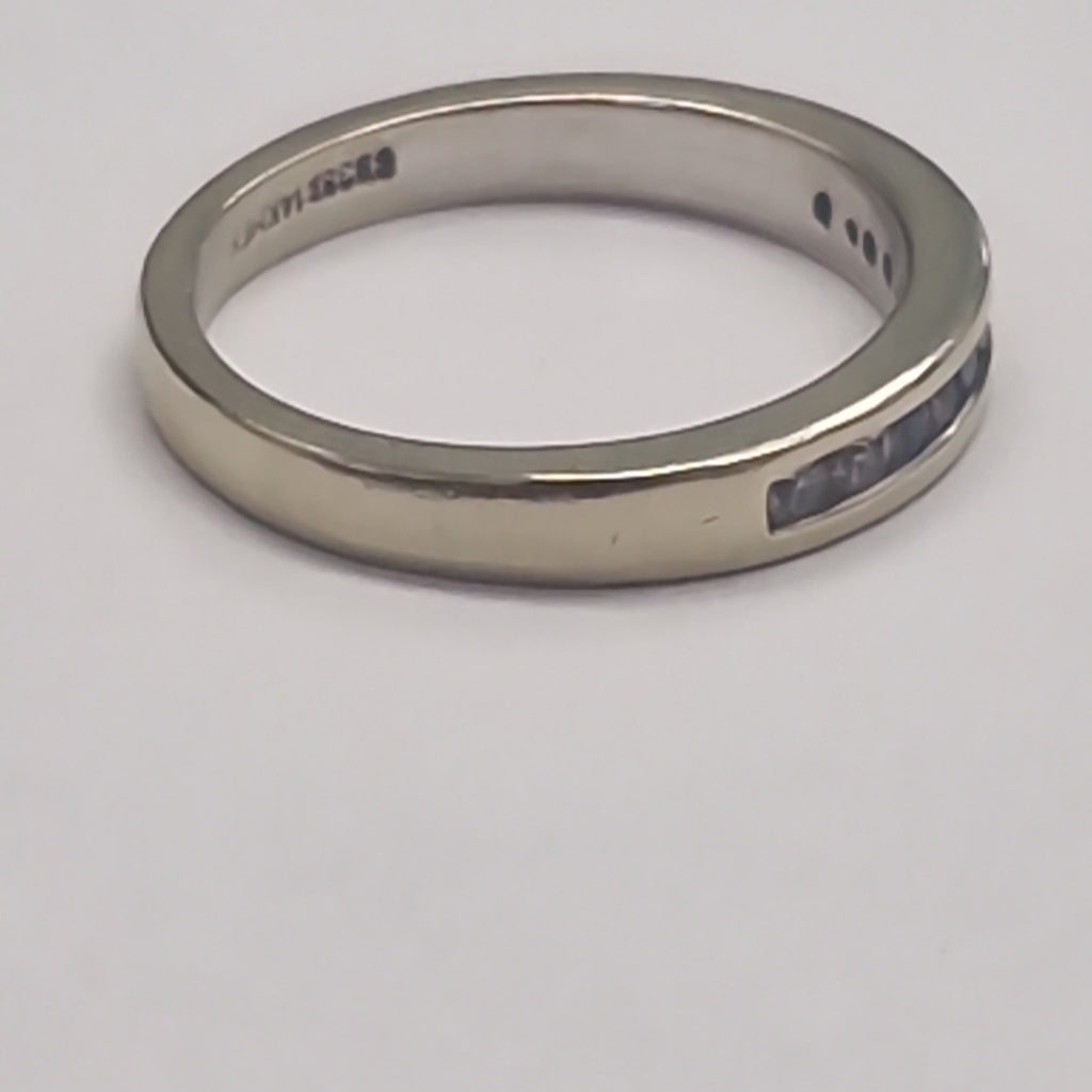ANILLITO,MEDIA CHURUMBELA ORO BLANCO 14 K 2,90 GRMS (SEMINUEVO)