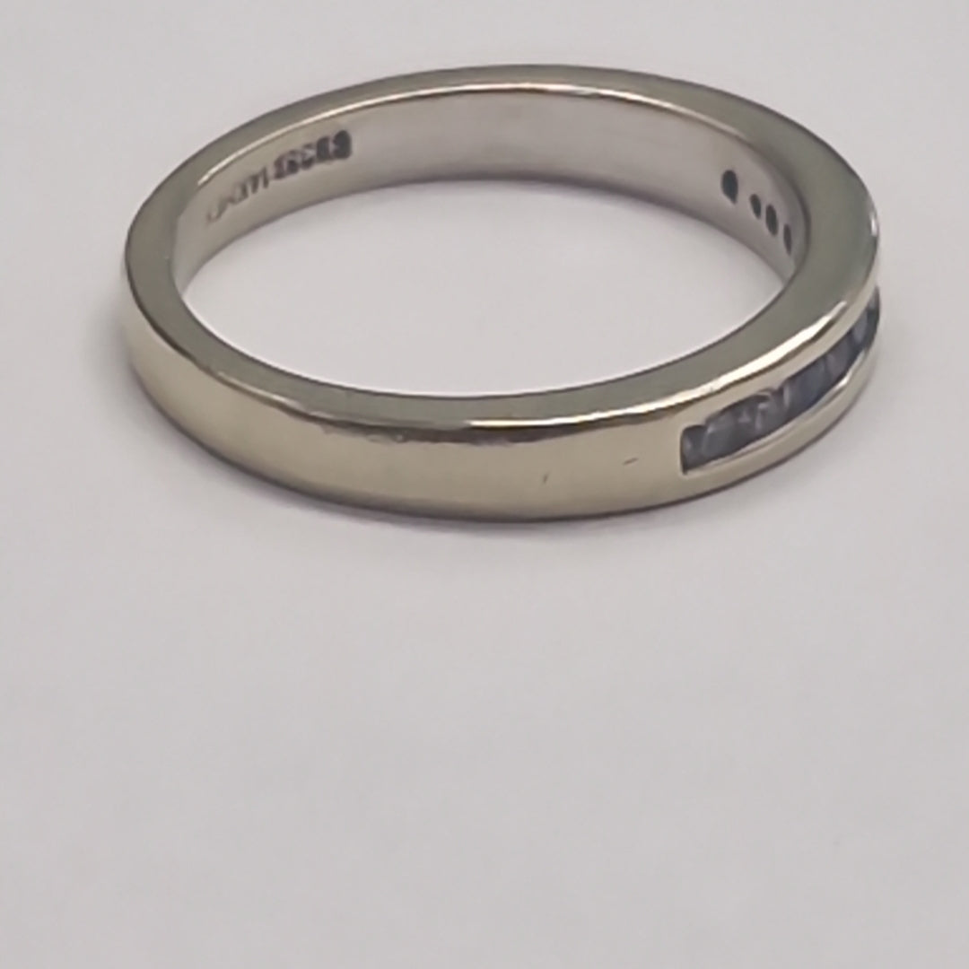 ANILLITO,MEDIA CHURUMBELA ORO BLANCO 14 K 2,90 GRMS (SEMINUEVO)