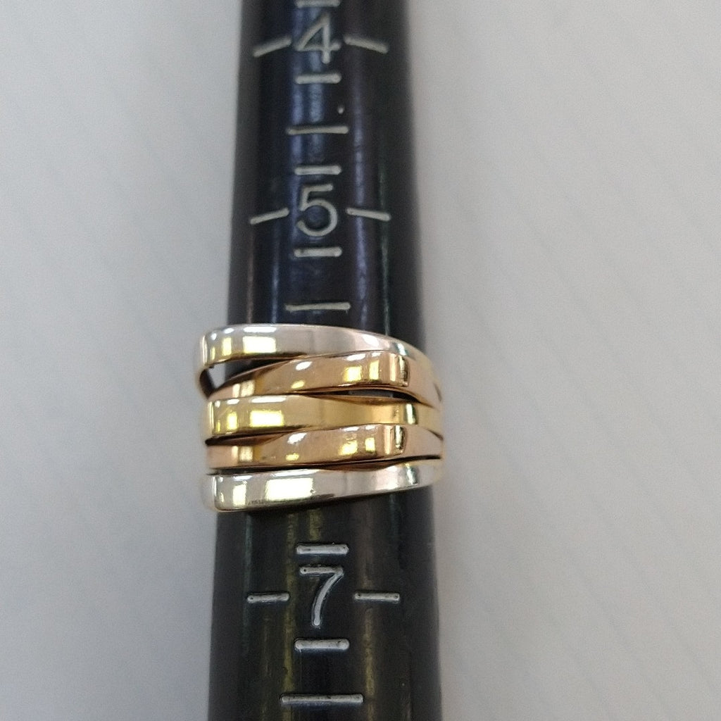 ANILLITO ORO COMBINADO 14 K 3,60 GRMS (SEMINUEVO)