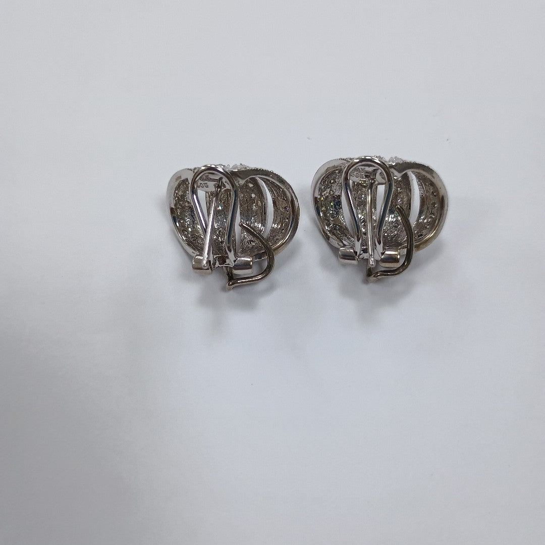 ARETES PAR ORO, ORO BLANCO 14 K 8.1 GRMS (SEMINUEVO)