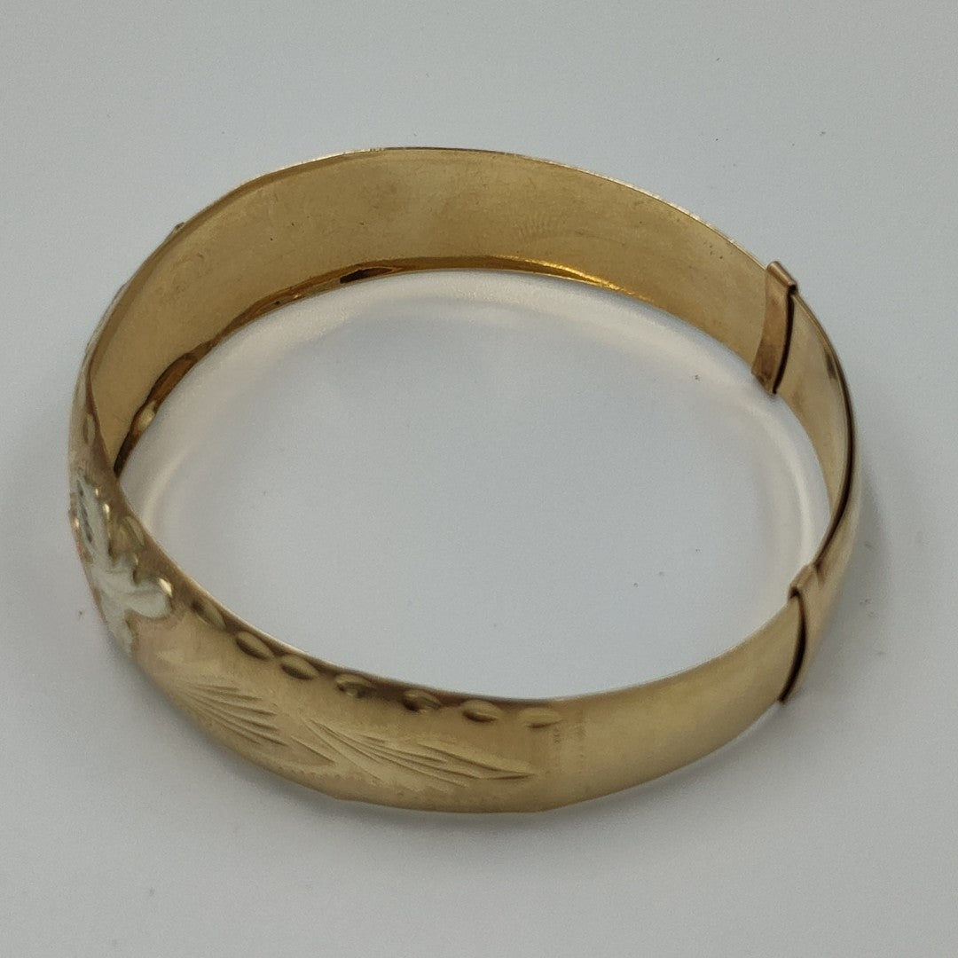 PULSERA RIGIDA ORO,ORO COMBINADO 10 K 10,90 GRMS (SEMINUEVO)