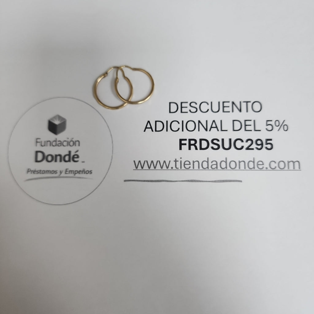 ARRACADAS PAR ORO 14 K 1.6 GRMS (SEMINUEVO)