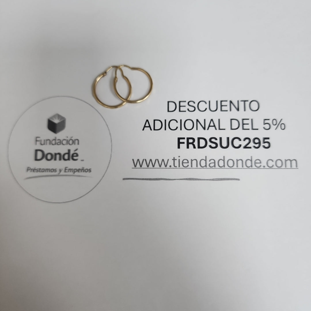 ARRACADAS PAR ORO 14 K 1.6 GRMS (SEMINUEVO)