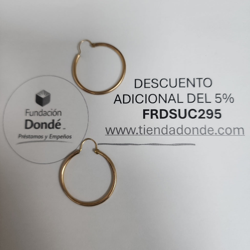 ARRACADAS PAR ORO 10 K 3.6 GRMS (SEMINUEVO)