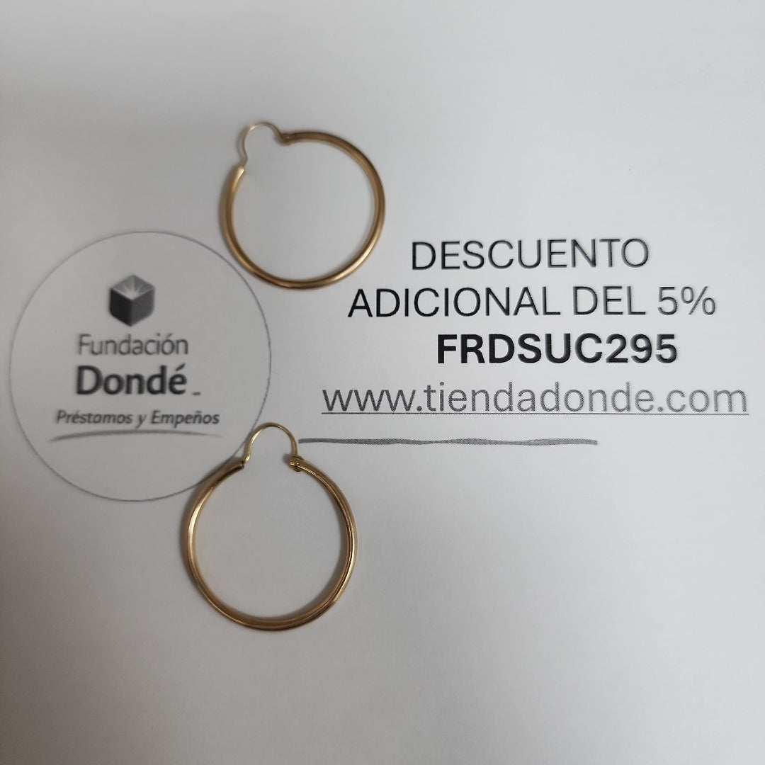 ARRACADAS PAR ORO 10 K 3.6 GRMS (SEMINUEVO)
