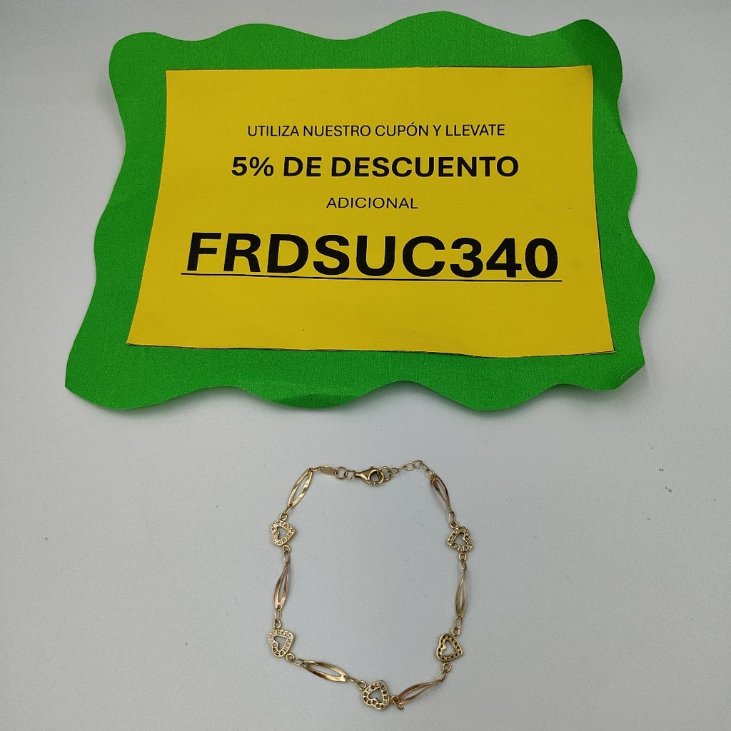 PULSERA ORO,ORO COMBINADO 14 K 3,70 GRMS (SEMINUEVO)