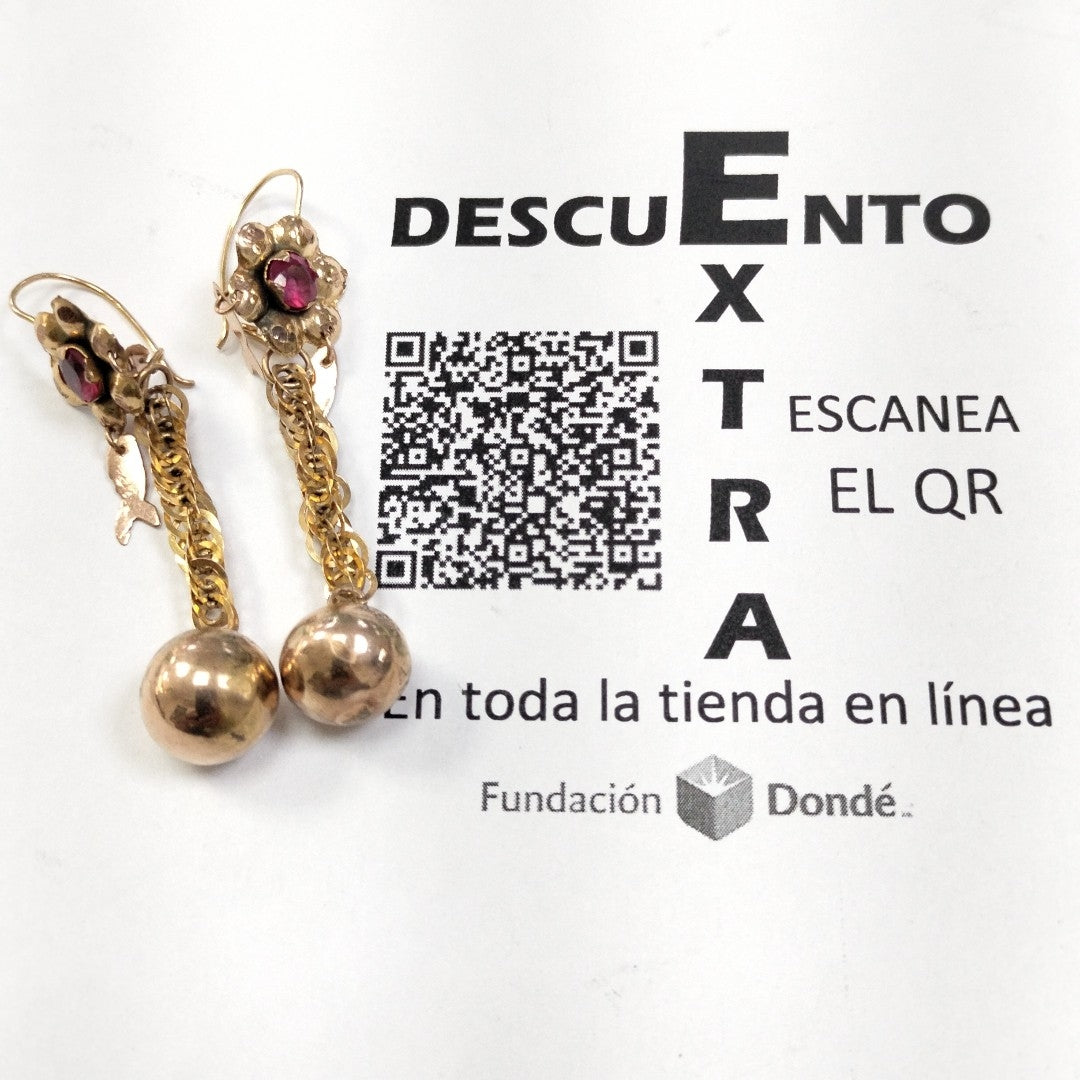 ARETES PAR ORO 10 K 3.6 GRMS (SEMINUEVO)
