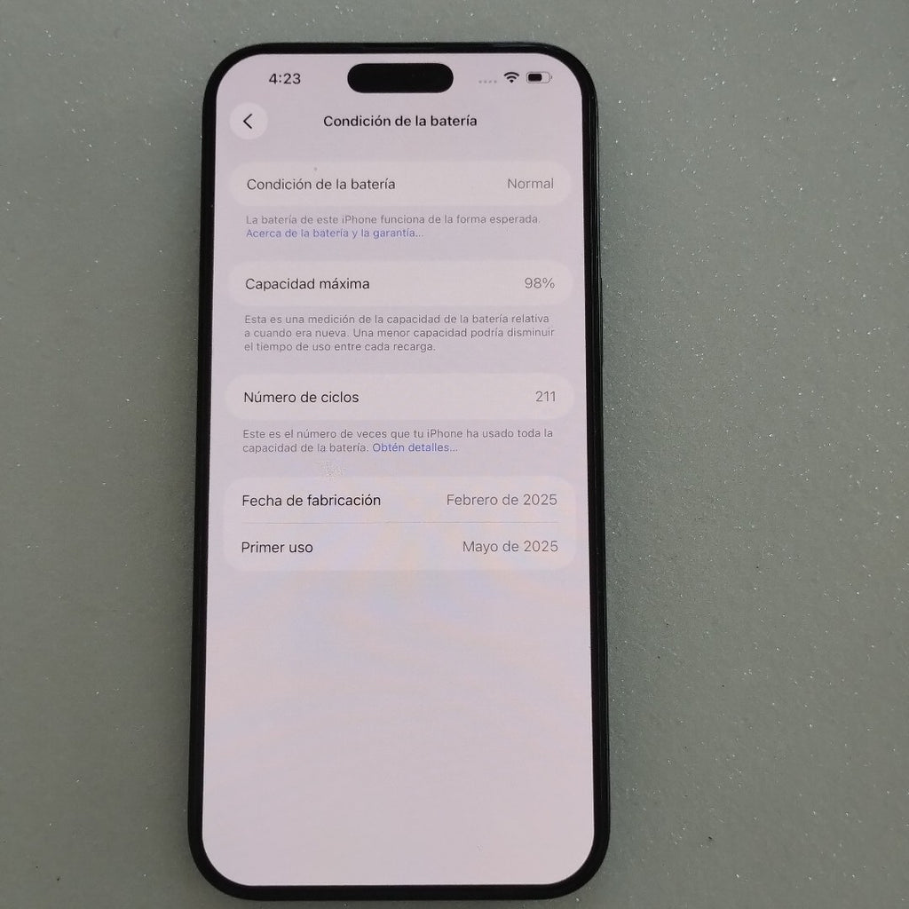 CELULAR APPLE IPHONE 16 PRO MAX A3295 (2024) 256 GB 8 GB RAM (SEMINUEVO)