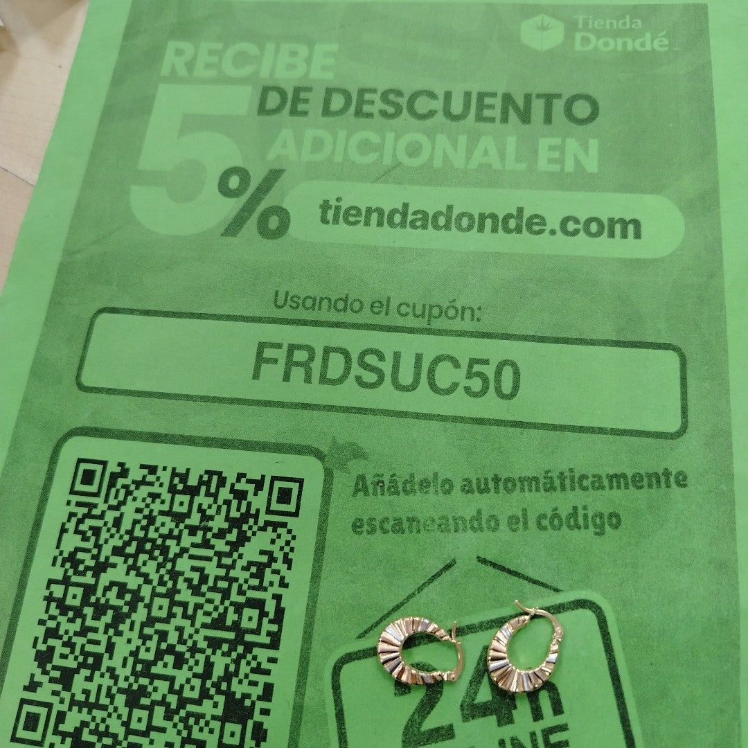 ARRACADAS ORO 14K 1.5 (NUEVO)