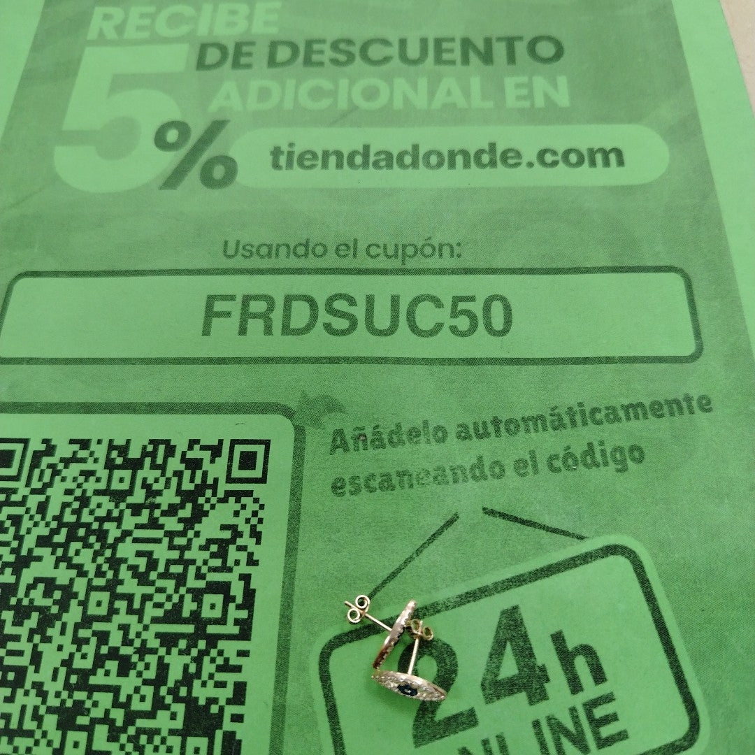 BROQUELES ORO 14K 1.5 (NUEVO)