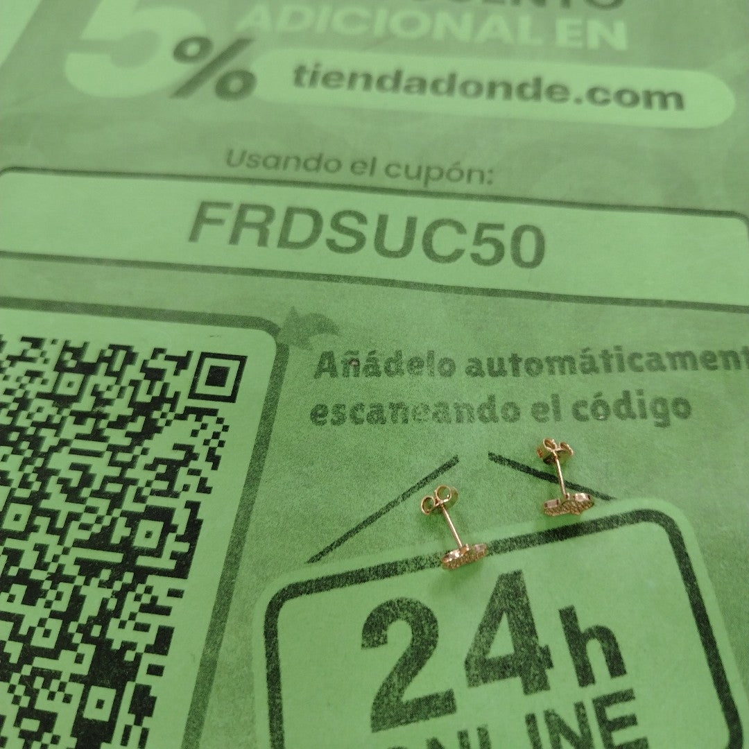 BROQUELES ORO 14K 1.3 (NUEVO)