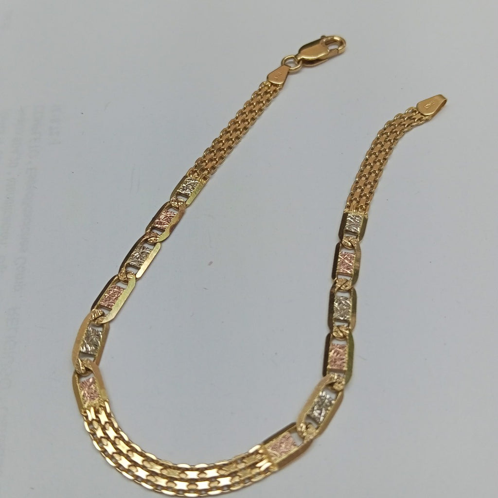 PULSERA ORO, ORO COMBINADO 14 K 7.8 GRMS (SEMINUEVO)