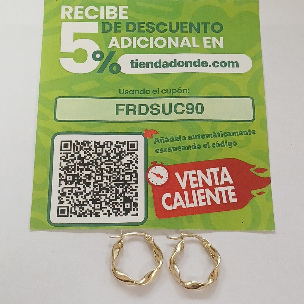 ARRACADAS ORO 14K 1.5 (NUEVO)
