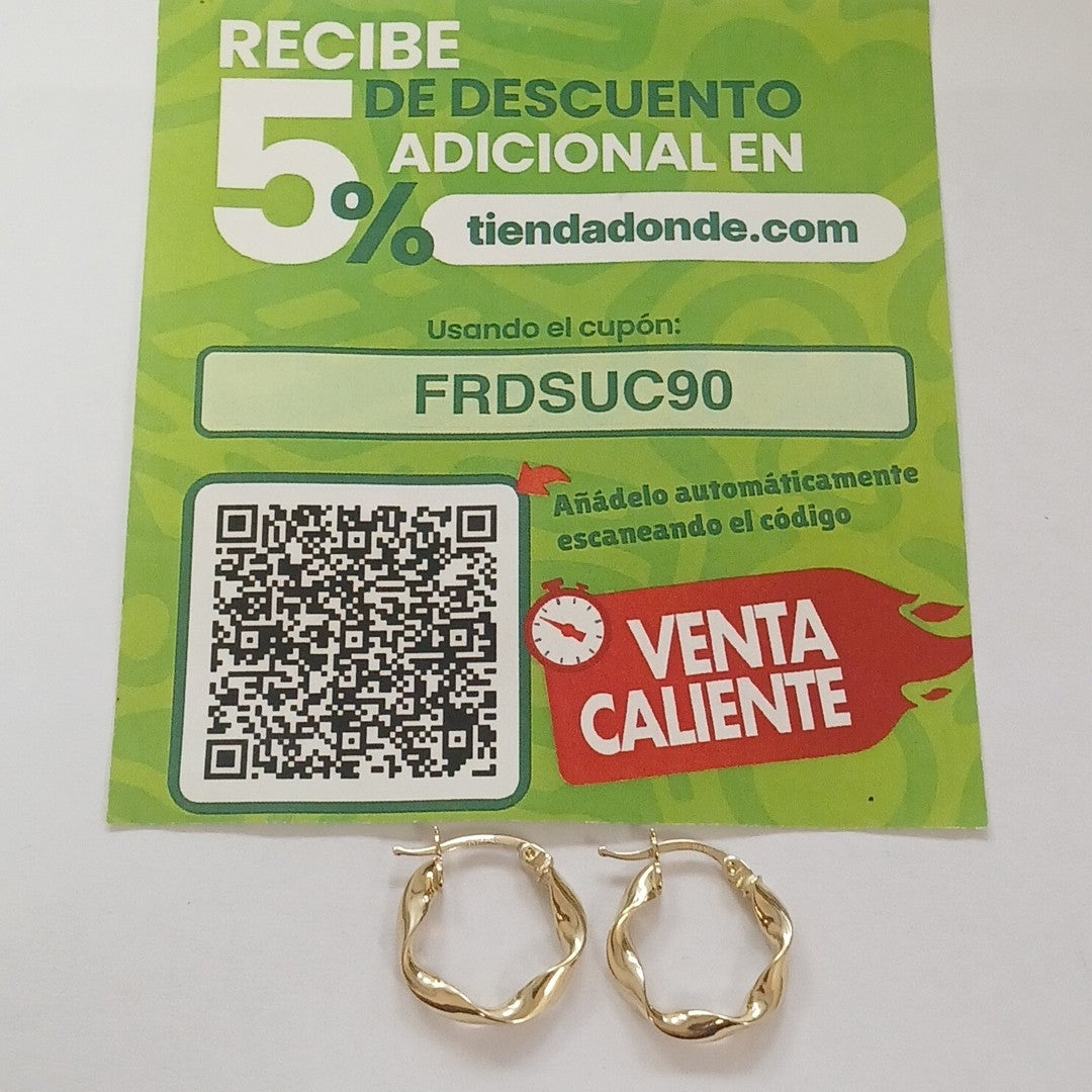 ARRACADAS ORO 14K 1.5 (NUEVO)