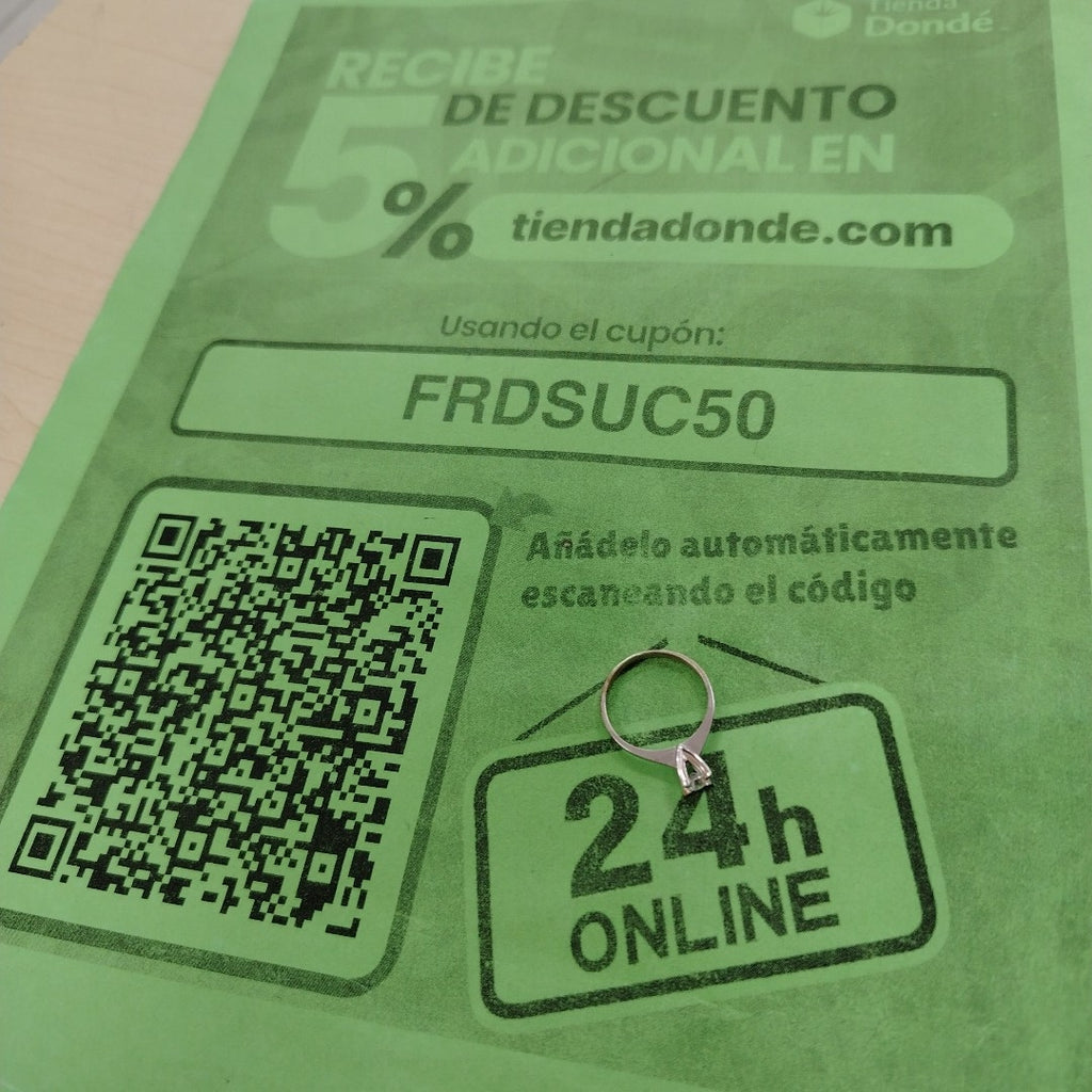 SOLITARIO ORO BLANCO 14 K 1,30 GRMS (SEMINUEVO)