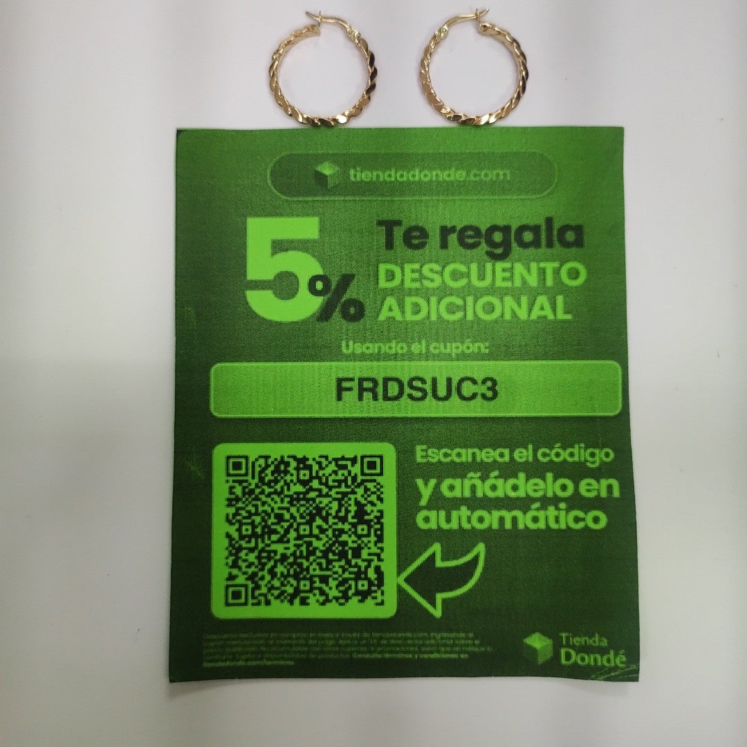 ARRACADAS ORO 14K 1.9 (NUEVO)