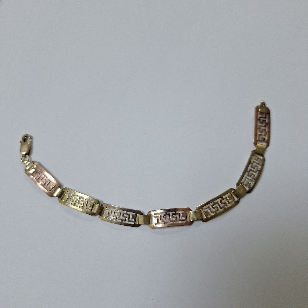 PULSERA ORO COMBINADO 10 K 3,00 GRMS (SEMINUEVO)