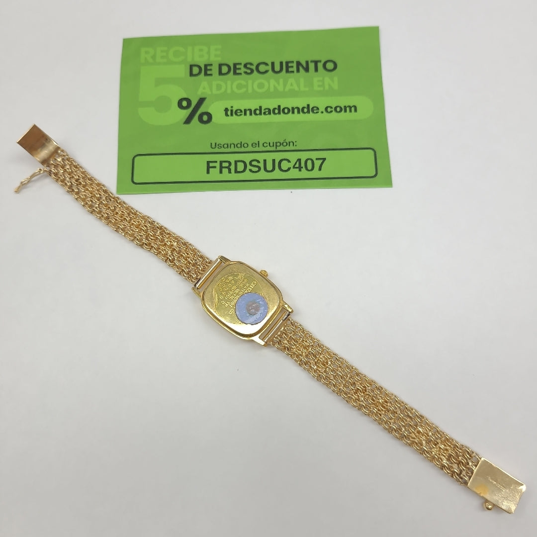 RELOJ CAJA ACERO PULSO ORO ORO 10 K 27.6 GRMS (SEMINUEVO)