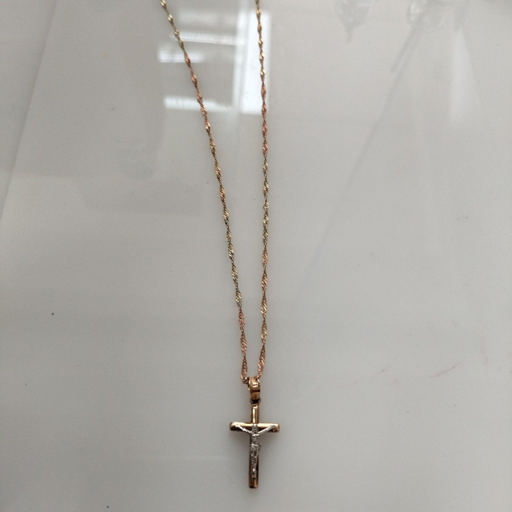 CADENA, CRUCIFIJO ORO 10 K 2 GRMS (SEMINUEVO)