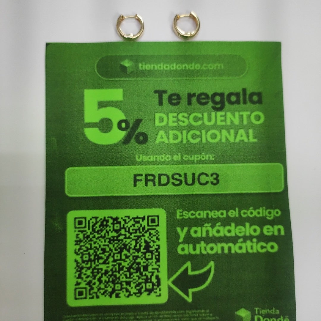 HUGGIES ORO 14K 1.1 (NUEVO)
