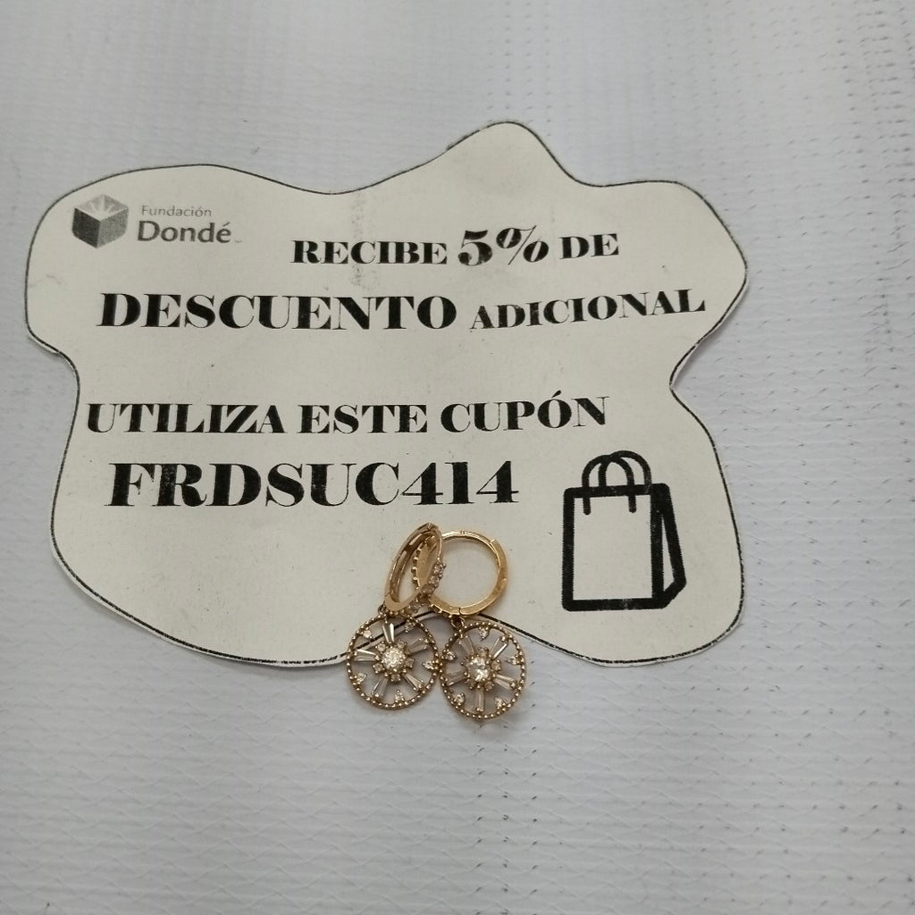 ARRACADAS PAR ORO 14 K 2.3 GRMS (SEMINUEVO)