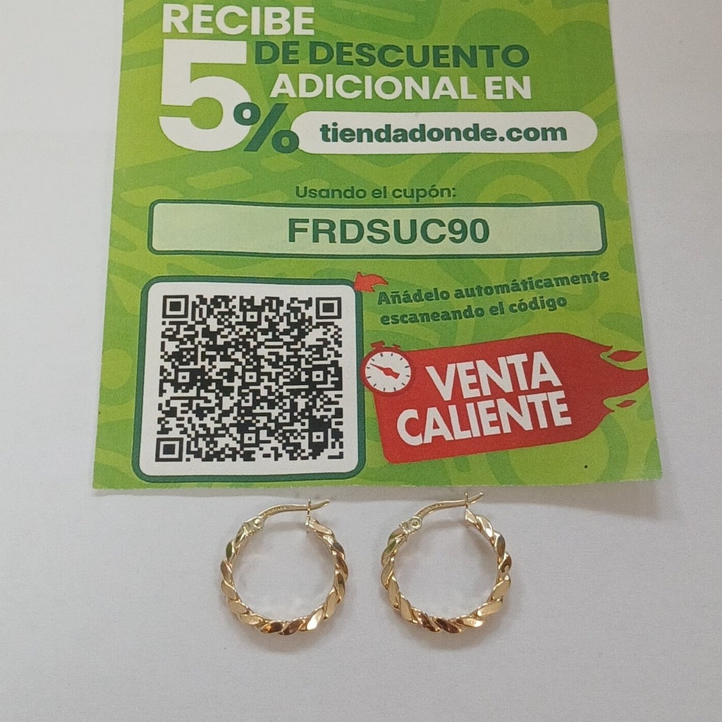ARRACADAS ORO 14K 1.5 (NUEVO)