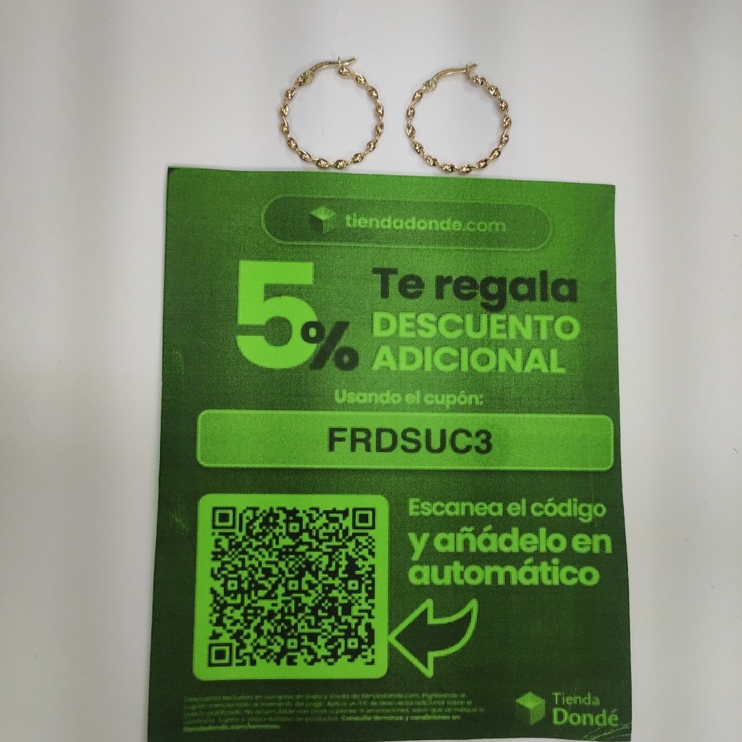 ARRACADAS ORO 14K 1.5 (NUEVO)