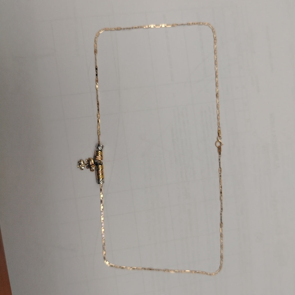 CADENA, DIJE ORO, RODIADO 14 K 3.8 GRMS (SEMINUEVO)