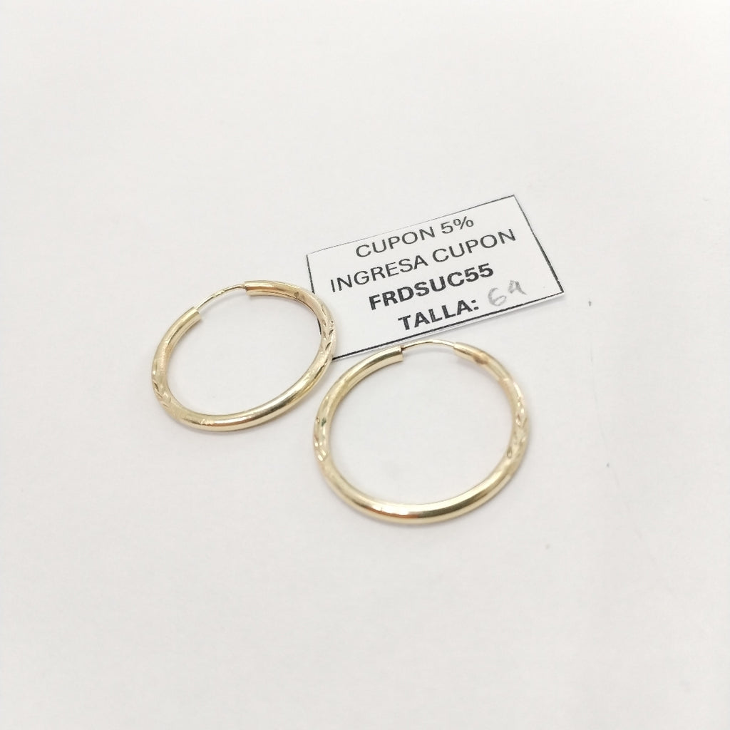 ARRACADAS PAR ORO 14 K 1.7 GRMS (SEMINUEVO)