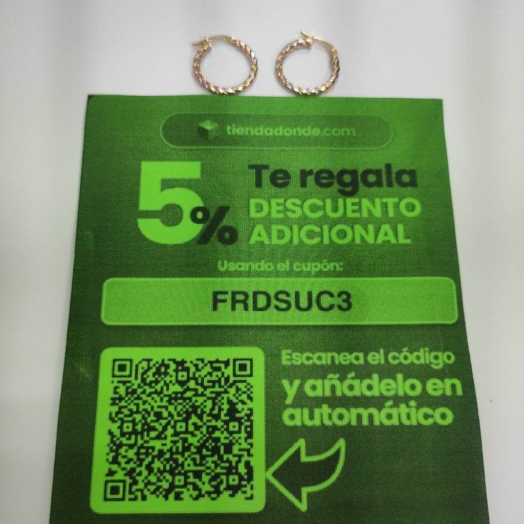 ARRACADAS ORO 14K 1.5 (NUEVO)