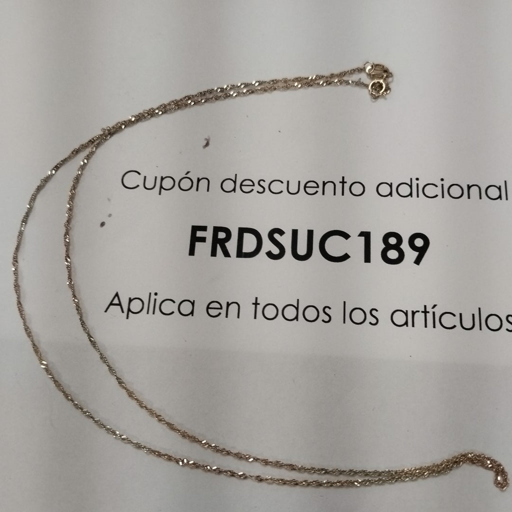 CADENA ORO COMBINADO 10 K 0.9 GRMS (SEMINUEVO)