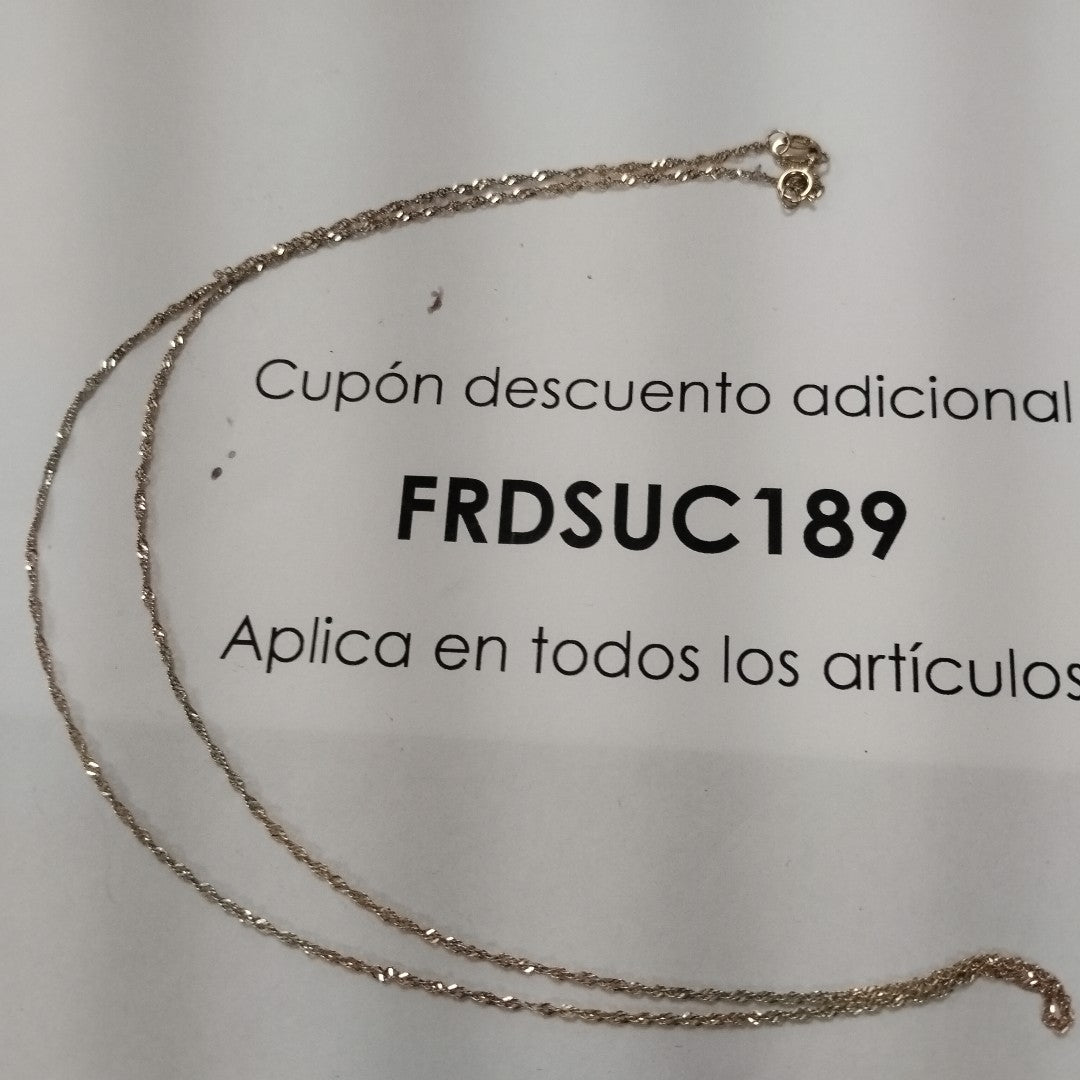 CADENA ORO COMBINADO 10 K 0.9 GRMS (SEMINUEVO)
