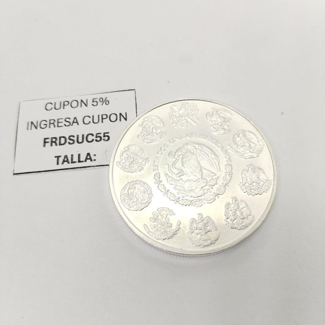MEDALLA CONMEMORATIVA PLATA 31.2 GRMS (SEMINUEVO)