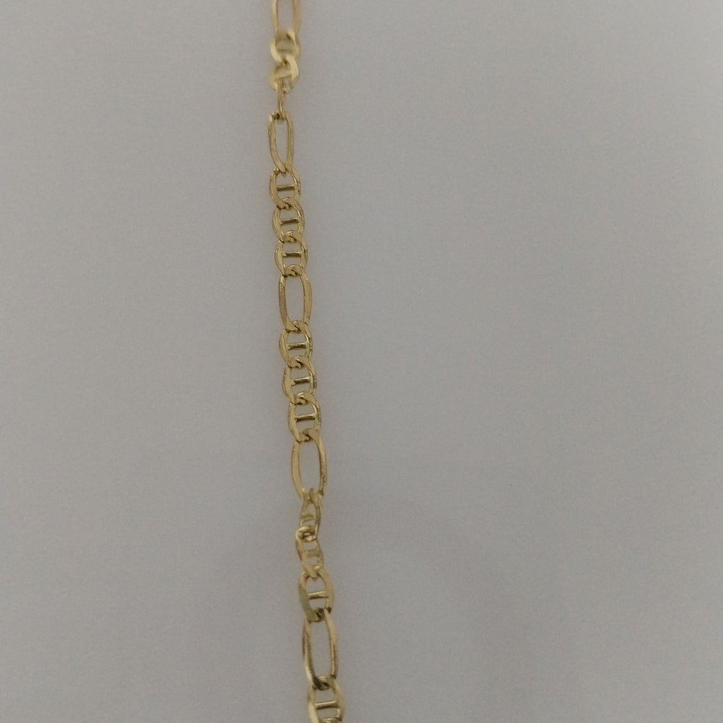 CADENAS TEJIDO FIGARO GUCHI ORO 10K 60 CM 5.3 GR (NUEVO)