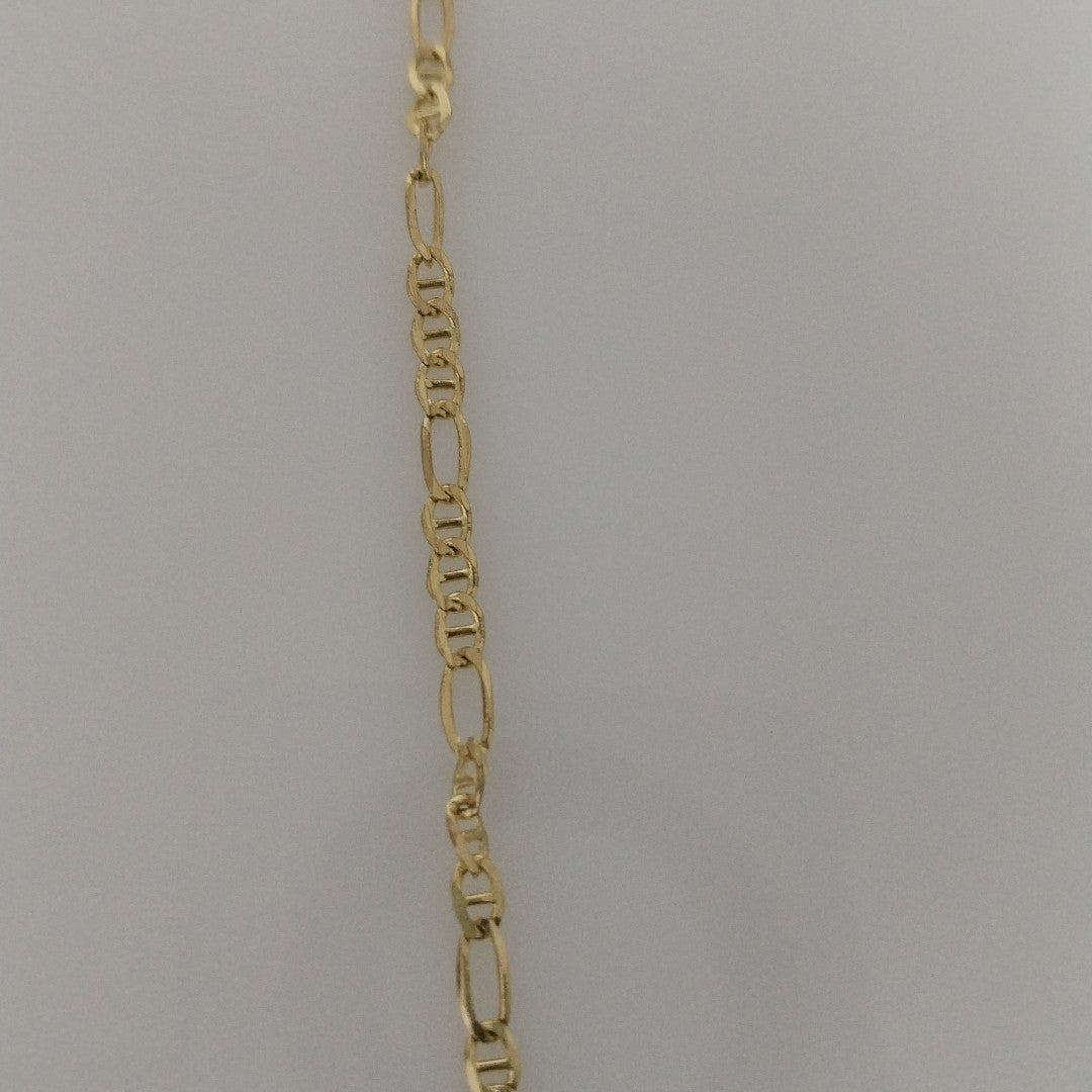 CADENAS TEJIDO FIGARO GUCHI ORO 10K 60 CM 5.3 GR (NUEVO)