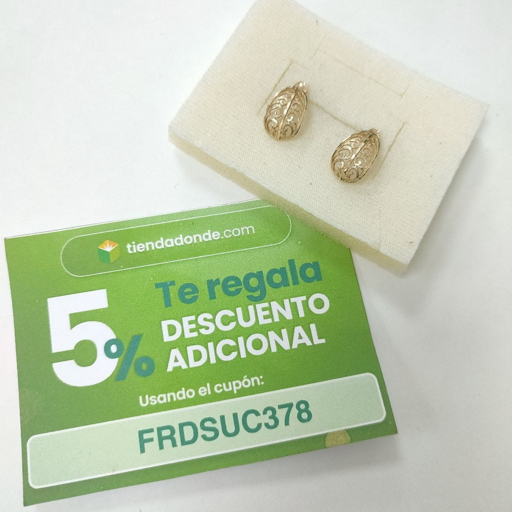 ARRACADAS PAR ORO 14 K 2,00 GRMS (SEMINUEVO)