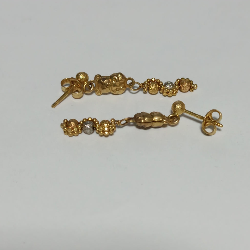 BROQUELES PAR ORO 14 K 2.7 GRMS (SEMINUEVO)
