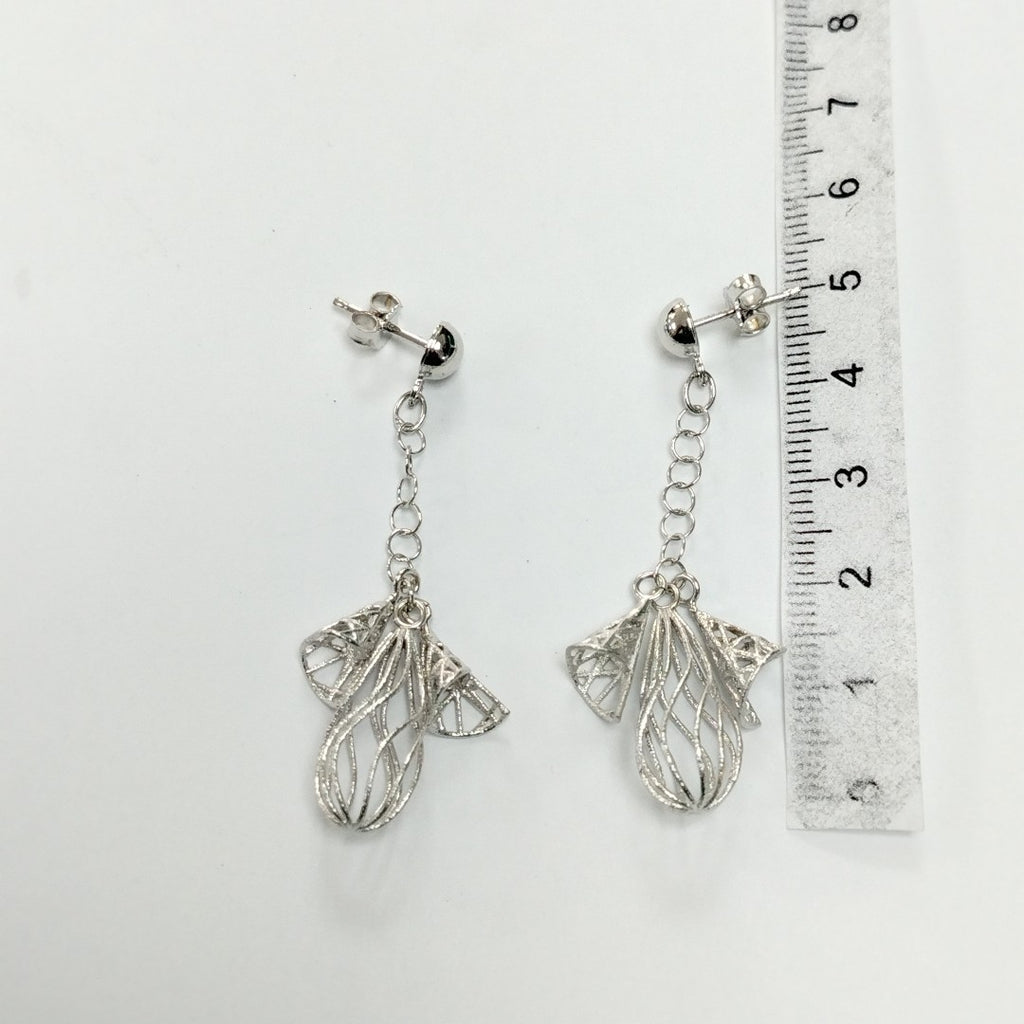 BROQUELES PAR ORO,ORO BLANCO 14 K 5,10 GRMS (SEMINUEVO)