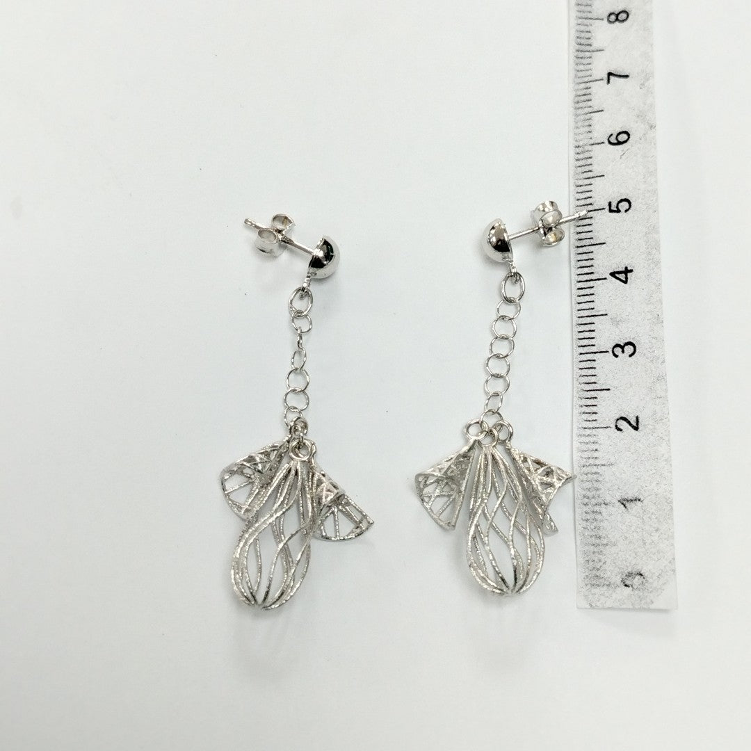 BROQUELES PAR ORO,ORO BLANCO 14 K 5,10 GRMS (SEMINUEVO)