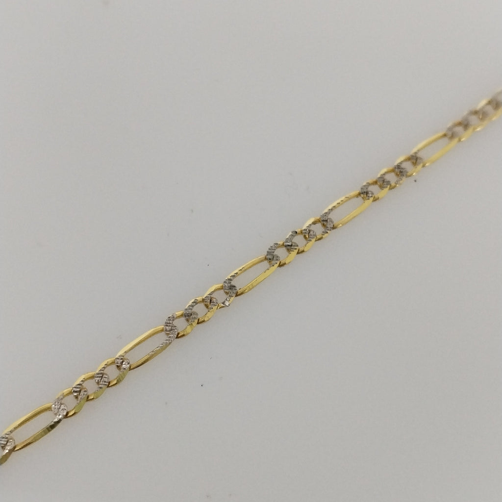 CADENAS TEJIDO 3X1 DIAMANTADO ORO 10K 60 CM 6.7 GR (NUEVO)