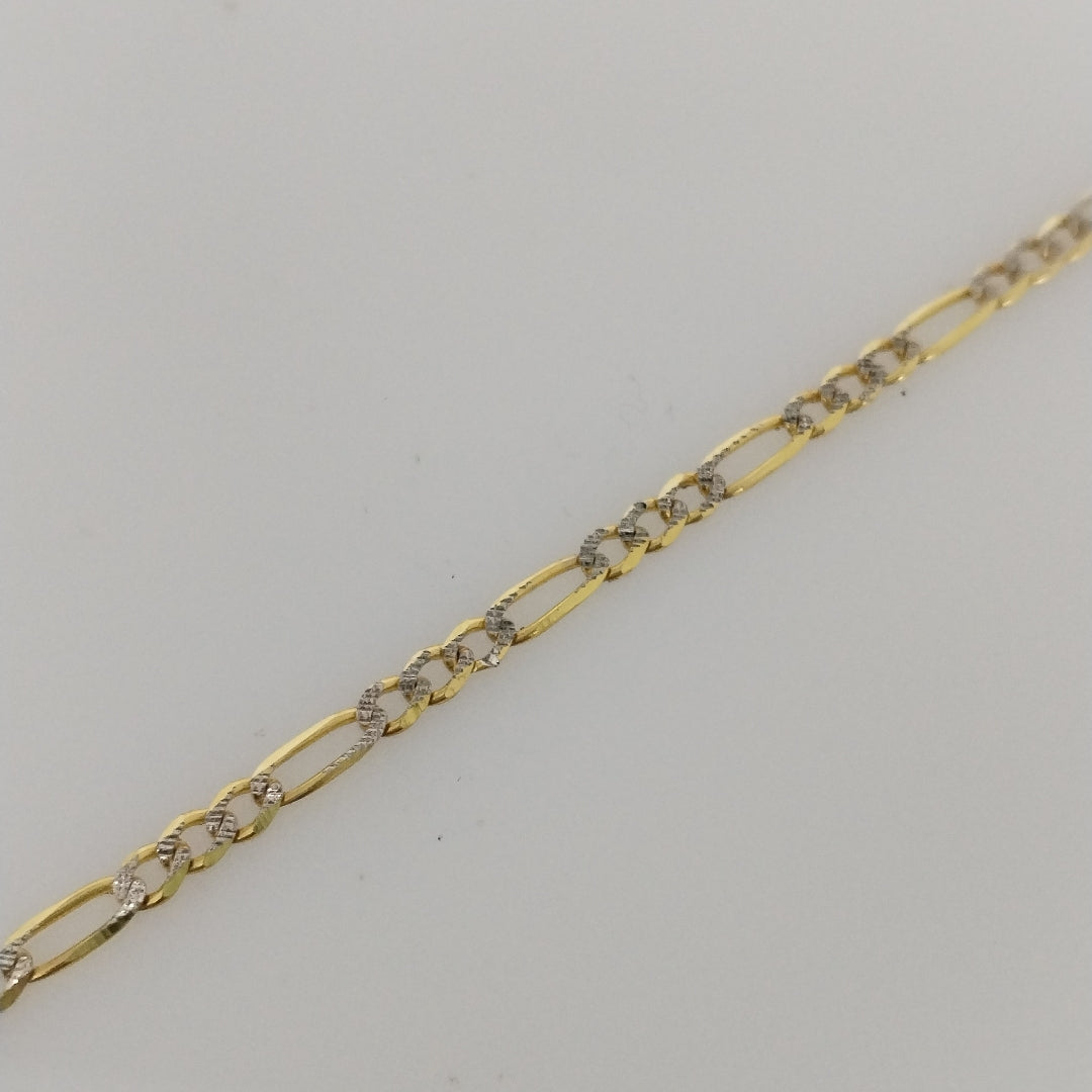 CADENAS TEJIDO 3X1 DIAMANTADO ORO 10K 60 CM 6.7 GR (NUEVO)