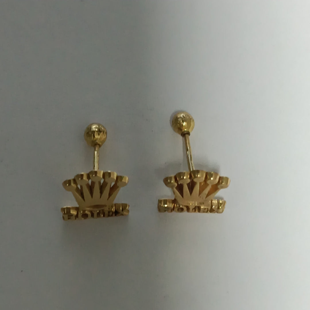 ARETES PAR ORO 14 K 1.6 GRMS (SEMINUEVO)