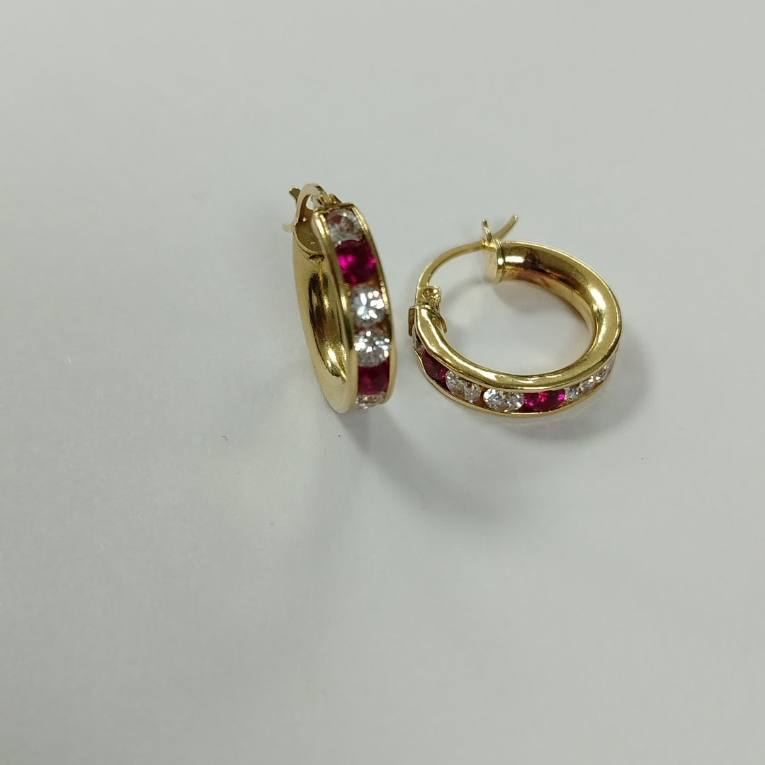 ARETES PAR ORO 14 K 3,00 GRMS (SEMINUEVO)