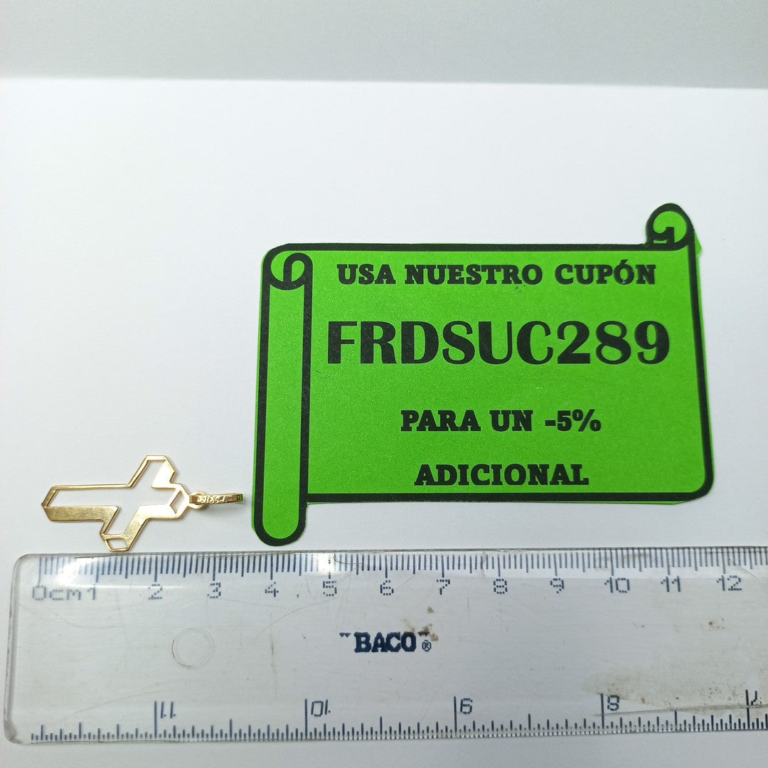 CRUZ,DIJE ORO 14 K 1,60 GRMS (SEMINUEVO)