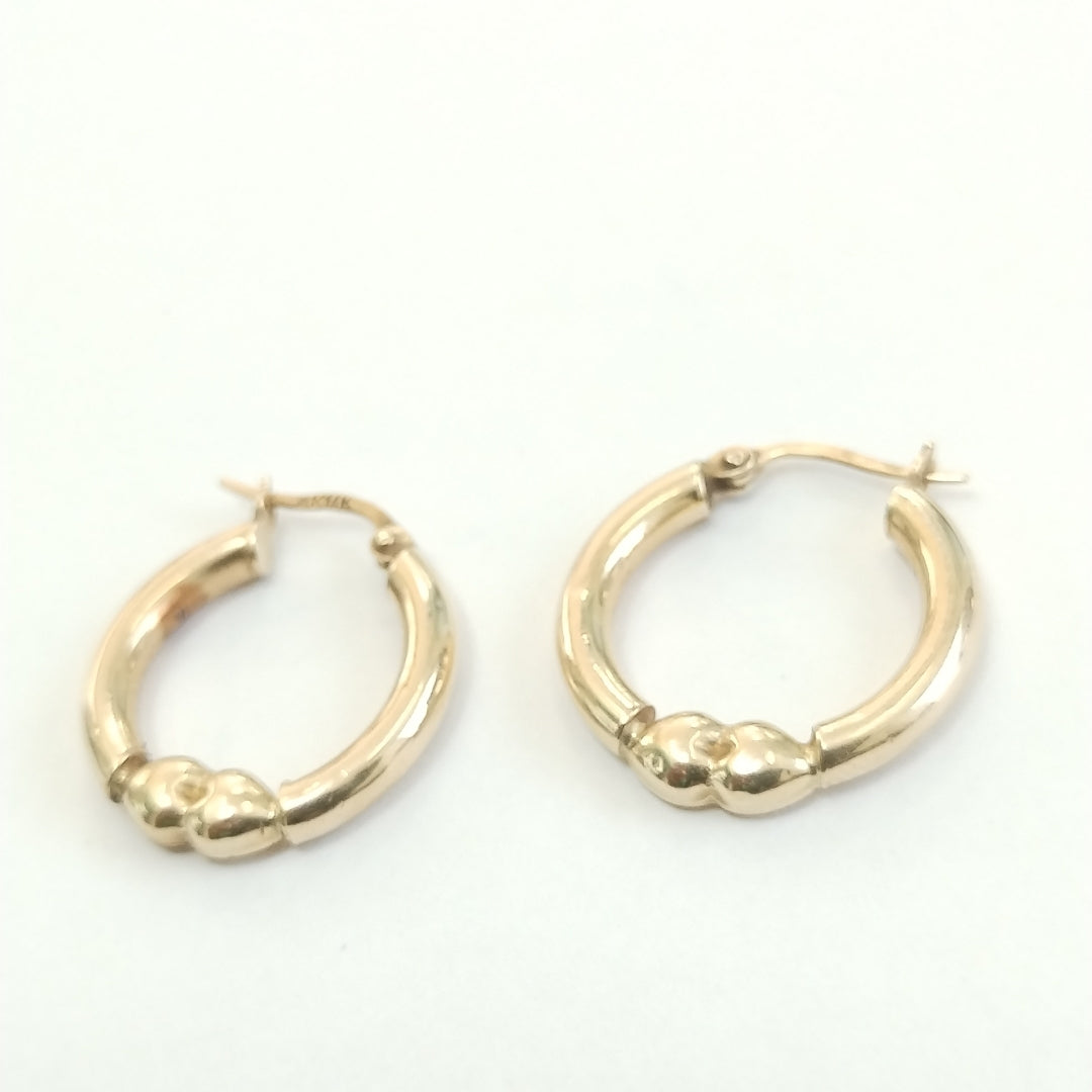 ARRACADAS PAR ORO 14 K 2.4 GRMS (SEMINUEVO)