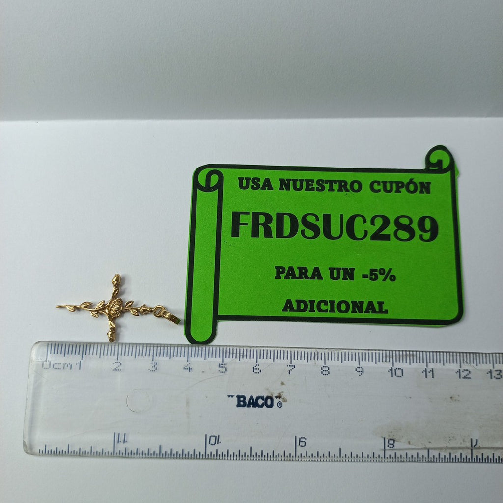 CRUZ,DIJE ORO 14 K 2,40 GRMS (SEMINUEVO)