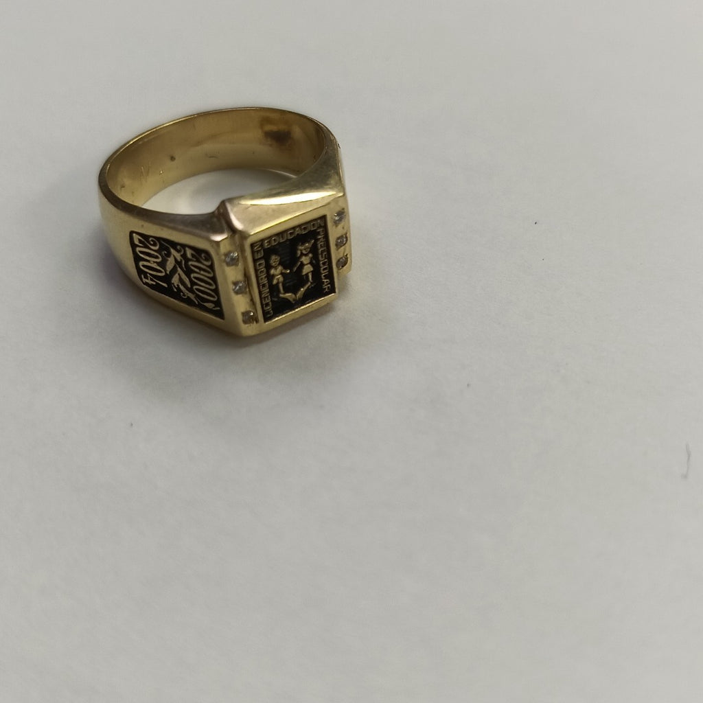 ANILLO DE GRADUACIÓN ORO 14 K 8,40 GRMS (SEMINUEVO)