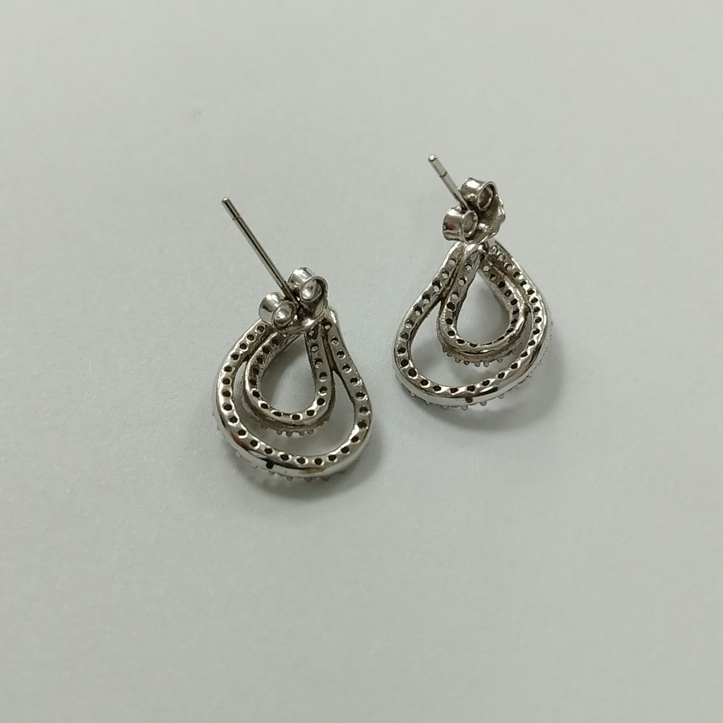 ARETES PAR ORO, ORO BLANCO 14 K 4 GRMS (SEMINUEVO)