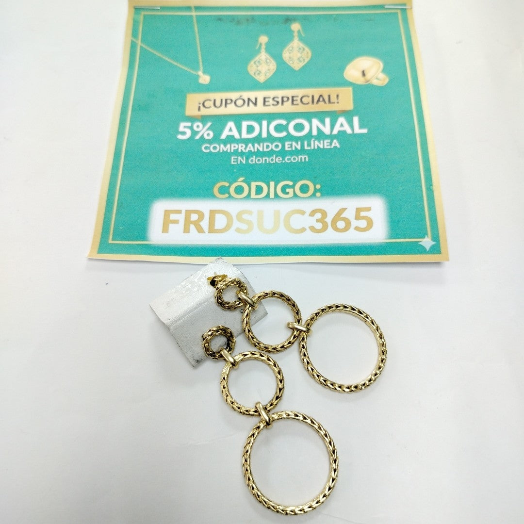 BROQUELES PAR ORO 14 K 9.7 GRMS (SEMINUEVO)